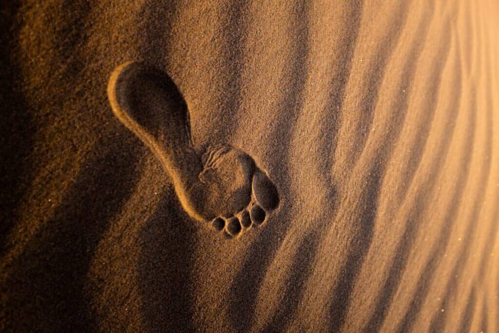 foot in sand