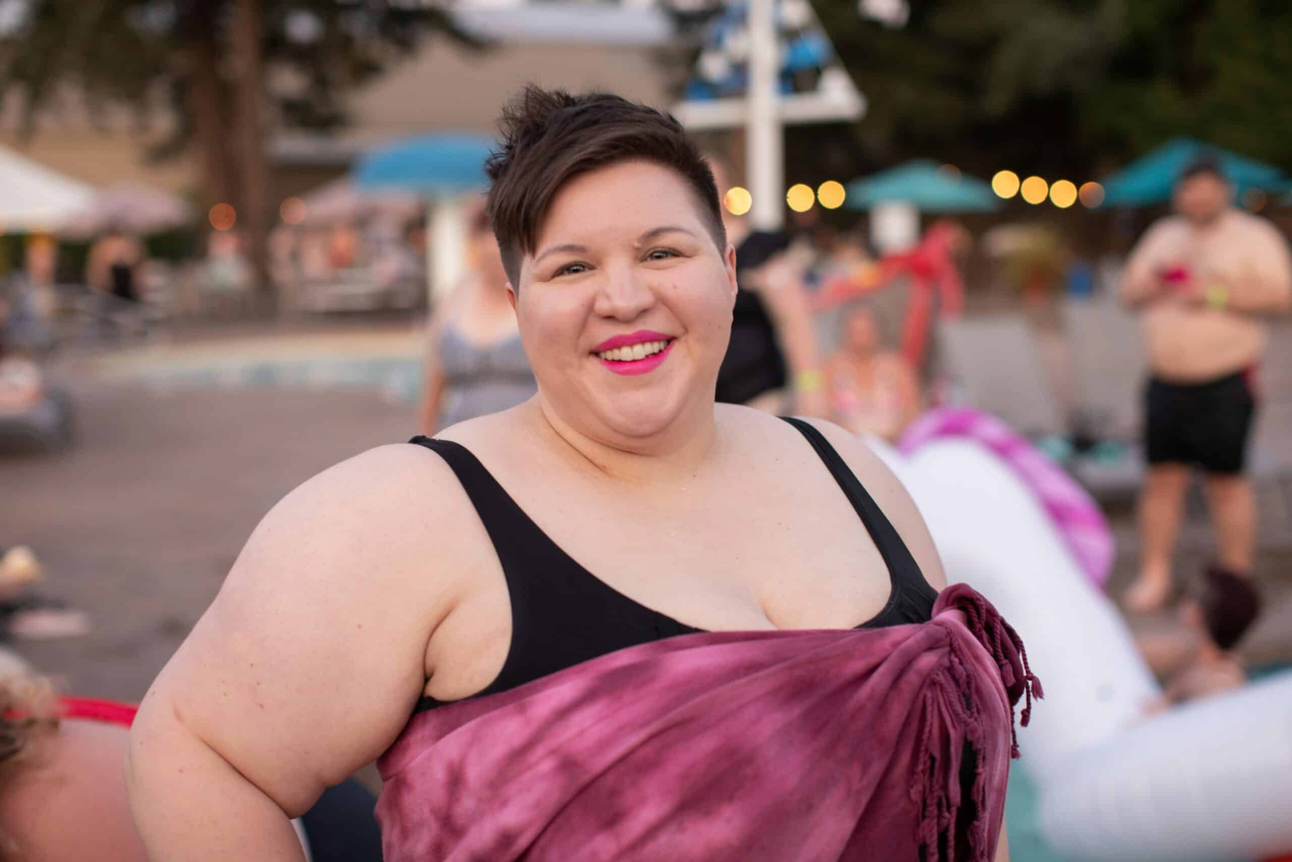 fat lady in bathers